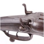 (S2) The stock, action and forend of a 12 bore double hammer gun by Boswell c.1875-87, originally