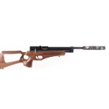 5.5mm Brocock Contour S6 bolt action pre charged multi shot air rifle, fitted silencer, 6 shot