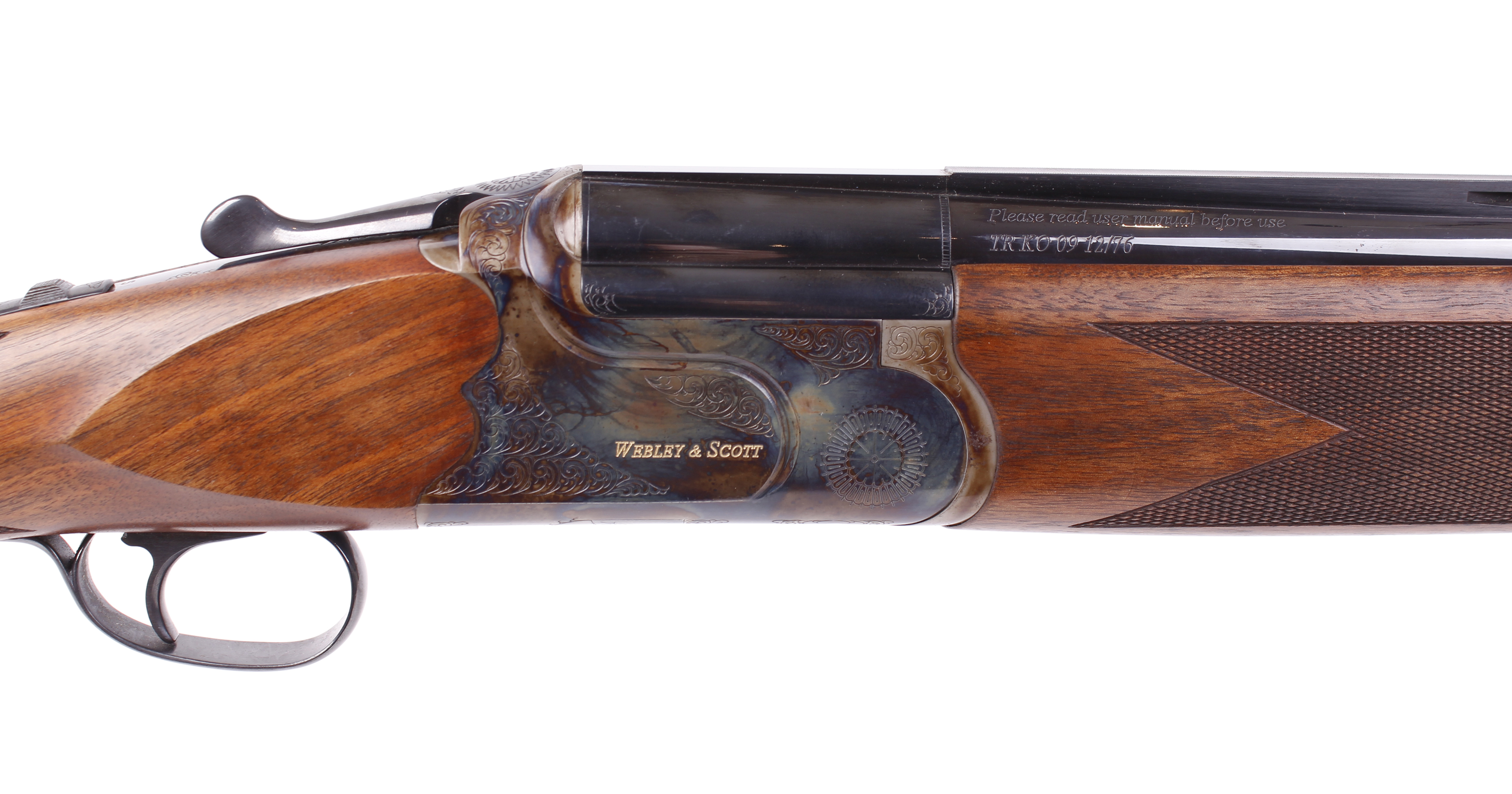 (S2) 12 bore Webley & Scott 2012 over and under, ejector, 30 ins Steel Shot Proof ventilated - Image 3 of 3