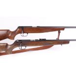 (S1) .22 Krico bolt action rifle (no magazine), 19 ins threaded barrel (moderator available), open