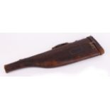 Leather leg o' mutton gun case for restoration