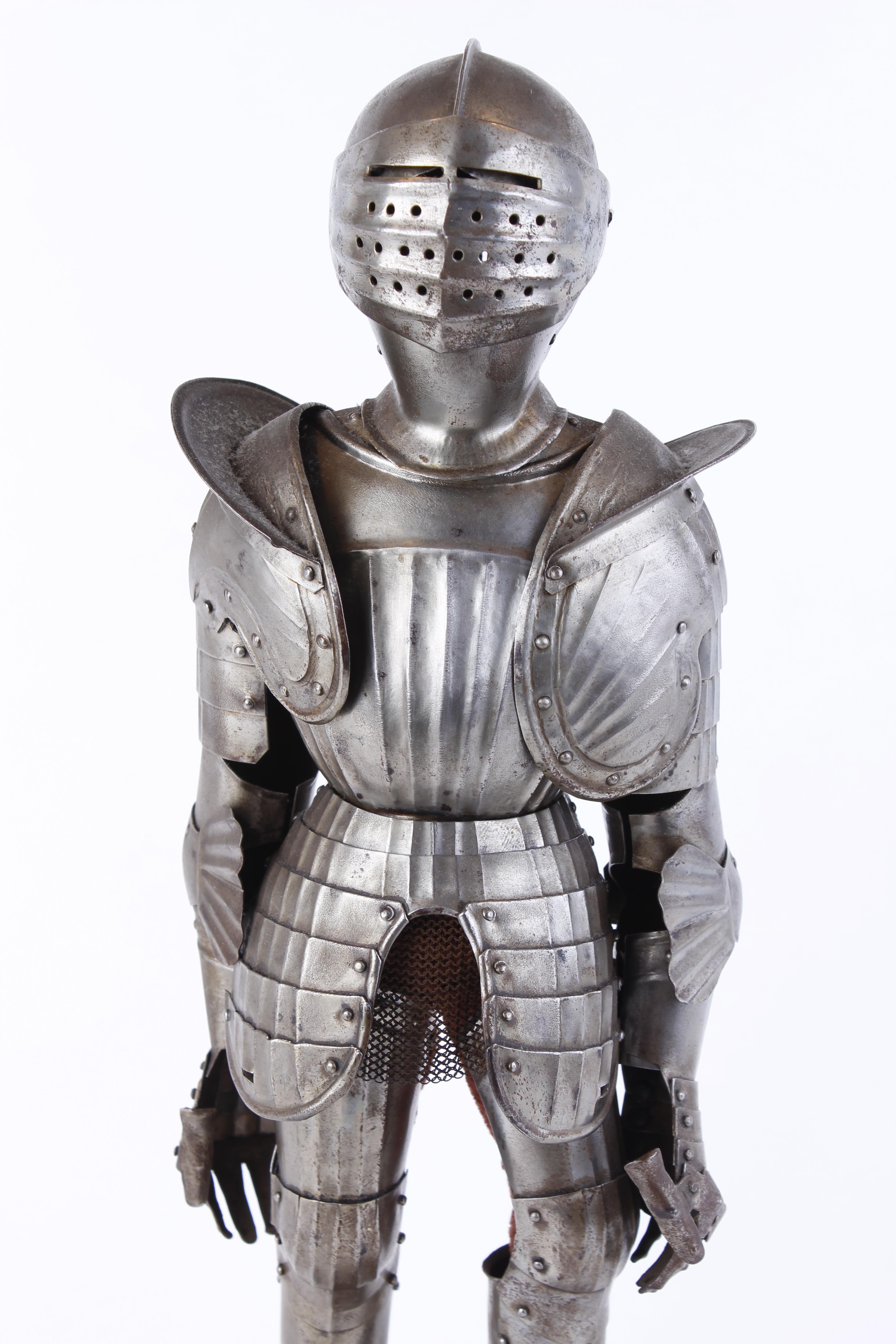 16th Century style fully articulated miniature suit of armour by Marto (Spain), h.25 ins, together - Image 10 of 14