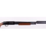 (S1) 12 bore Mossberg Model 500A Hushpower pump action, multi shot, 28 ins barrel (overall length