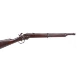 (S58) .500 (rf) Balls saddle ring carbine, 21½ ins round two band barrel, blade foresight, two