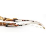 Two Core Archery Pulse 64 ins 20lbs / 68 ins 18lbs recurve bows with quantity if mixed length wooden
