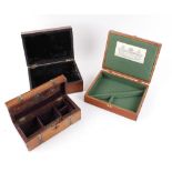 Three various wooden boxes, suitable for pistol box conversion