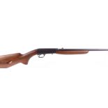(S1) .22 FN (Browning) semi automatic take down rifle, 19 ins threaded barrel (capped), open sights,