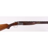 (S2) 12 bore Spanish over and under, ejector, 27½ ins cammo taped barrels, full & ½, 70mm