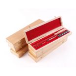 Six wooden cased .177 air rifle cleaning kits