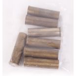 (S2) 5 x 8 bore 3¼ ins brass case cartridges (No.3 shot) and 2 x 8 bore Kynoch brass cases Section 2