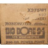 (S1) 500 x .375 Winchester Western Big Bore 94 250gr rifle cartridges[Purchaser Please Note: Section