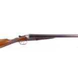 (S2) 12 bore boxlock ejector by W. Hensman, 28 ins sleeved barrels, ic & ¼, 2½ ins chambers,