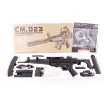 6mm BB Cm-023 airsoft gun by CYMA, in original box with accessories incl. glasses and pellets [