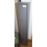 2 gun steel security cabinet with keys, 8 ins x 9 ins x 52 ins