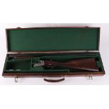 (S2) 16 bore boxlock non ejector, Belgian, 26¾ ins barrels, ¼ & ¾, engine turned game rib with