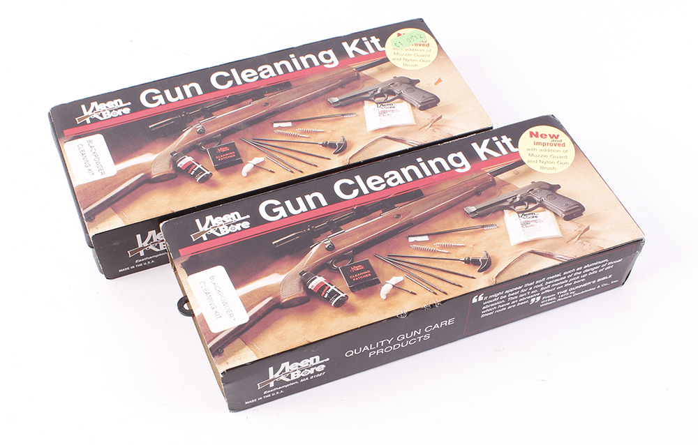 Two boxed Kleen Bore gun cleaning kits