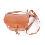 Tan leather cartridge bag