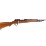 (S1) .30-06 Columbian (FN) Mauser bolt action carbine, 18½ ins barrel, blade and tangent sights,