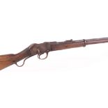 (S1) .22 Enfield Martini action training rifle, 29½ ins barrel, half stocked with blade and