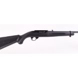 (S1) .22 Ruger 10/22 semi automatic rifle, 18½ ins threaded barrel (capped), open sights, 10 shot