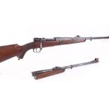 (S1) 7mm & .458 Magnum Mauser bolt action rifle with two barrels, each with open sights and