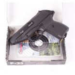 .177 Gamo P-23 CO2 air pistol, open sights, no. 04-46-135664-00, in box [Purchasers Please Note: