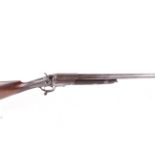(S2/S58) 8 bore single hammer wildfowling gun by Cogswell & Harrison, 36 ins damascus barrel,