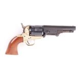 (S1) .44 Euroarms black powder percussion revolver, 4¾ ins octagonal sighted barrel, captive rammer,