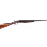 (S2) .410 single hammer gun by H.E. Akrill, 28 ins part octagonal barrel with bead foresight, engine