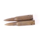 (S1) 2 x 7.92 Enfield experimental rifle cartridges[Purchaser Please Note: Section 1 or RFD