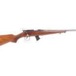 (S1) Early .22 BRNO Model 1 bolt action rifle, 23 ins threaded barrel, machine turned scope