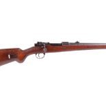 (S1) 8 x 57mm Belgian Mauser bolt action rifle, 20 ins fullstocked barrel, open sights, internal