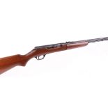 (S1) .22 Savage Arms Model 6D semi automatic rifle, 24 ins barrel, open sights, tube magazine, no.