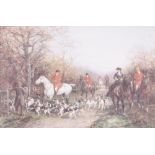 Seven various framed and glazed prints, mostly hunting and shooting scenes