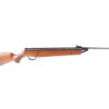 (S1) .22 Webley Patriot Quattro, break barrel air rifle, hooded forsight adjustable rear sight,