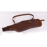 A good Leather leg o' mutton gun case by RK Stevens with sliding barrel section, max. length 36 ins