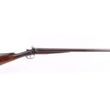 20 bore double hammer gun by S. Smallwood & Son, damascus barrels, back action locks, no. 2305 -