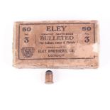 (S1) 50 x No.3 Eley bulleted cartridges[Purchaser Please Note: Section 1 or RFD licence required.