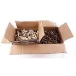 Box containing approx. 900 x .30 brass brush heads and approx. 560 x .30 mop heads