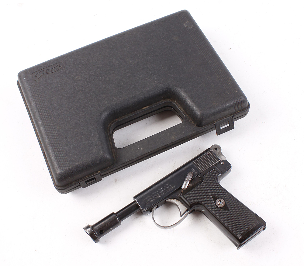 (S5-SF29) 7.65mm (.32) Webley & Scott Humane Killer semi automatic pistol, no. 161460 Section 5