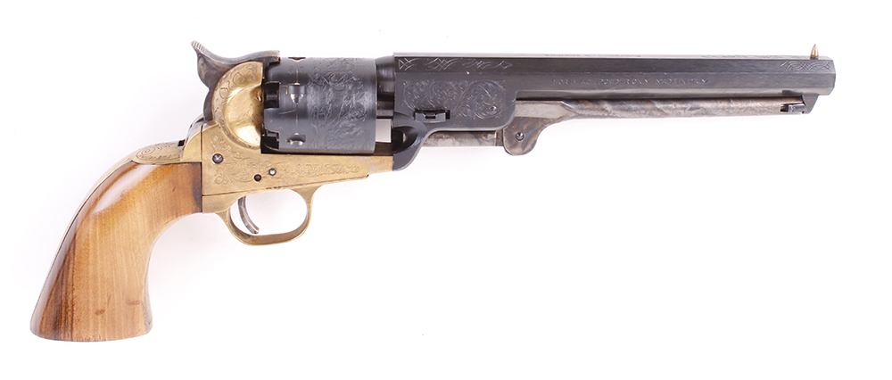 (S1) .36 Euroarms 'Navy Model' percussion black powder revolver, 7½ ins octagonal sighted barrel, - Image 2 of 2