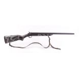 12 bore New England Firearms single barrel shotgun, camo print stock and sling, no. NP222352 -