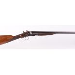 (S2) 12 bore double hammer gun, English, 30 ins barrels, ic & ¾, the rib inscribed W.R. PAPE