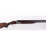 (S2) 12 bore Gamba, over and under, ejector, 28 ins barrels, ¼ & ½, ventilated rib, 70mm chambers,