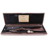 (S58) 18 bore Percussion double sporting gun by Westley Richards, c.1836, 30 ins brown damascus