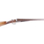 (S2) 12 bore lightweight boxlock ejector by E. Roberts, with two sets of brown damascus barrels, the