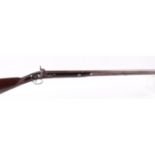 (S58) 12 bore Percussion single sporting wildfowling gun, 36¾ ins two stage barrel,
