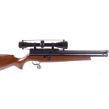 .22 Webley Raider pcp air rifle, mounted 4 x 40 SMK scope, 10 shot rotary magazine, no.