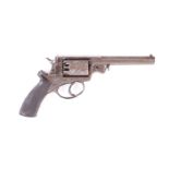 (S58) 50 bore Percussion closed frame double action five shot revolver with 5 ins octagonal barrel