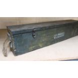 Military style green painted wooden transport box